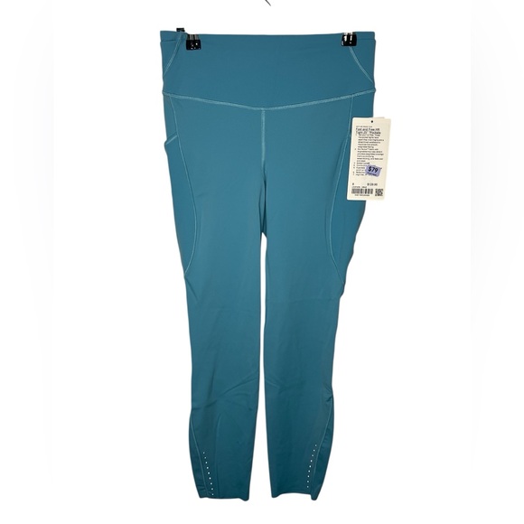 NWT LULULEMON Athletica Fast and Free HR Tight 25”| washed blue | Sz: 8 - Picture 5 of 6
